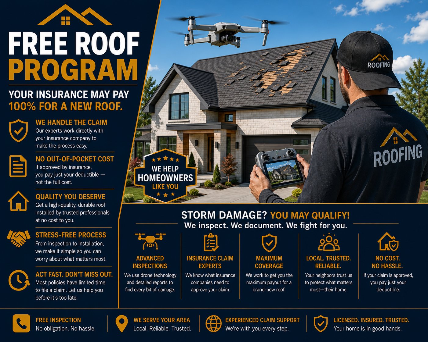 FREE ROOF Program Simi Valley insurance claim assistance