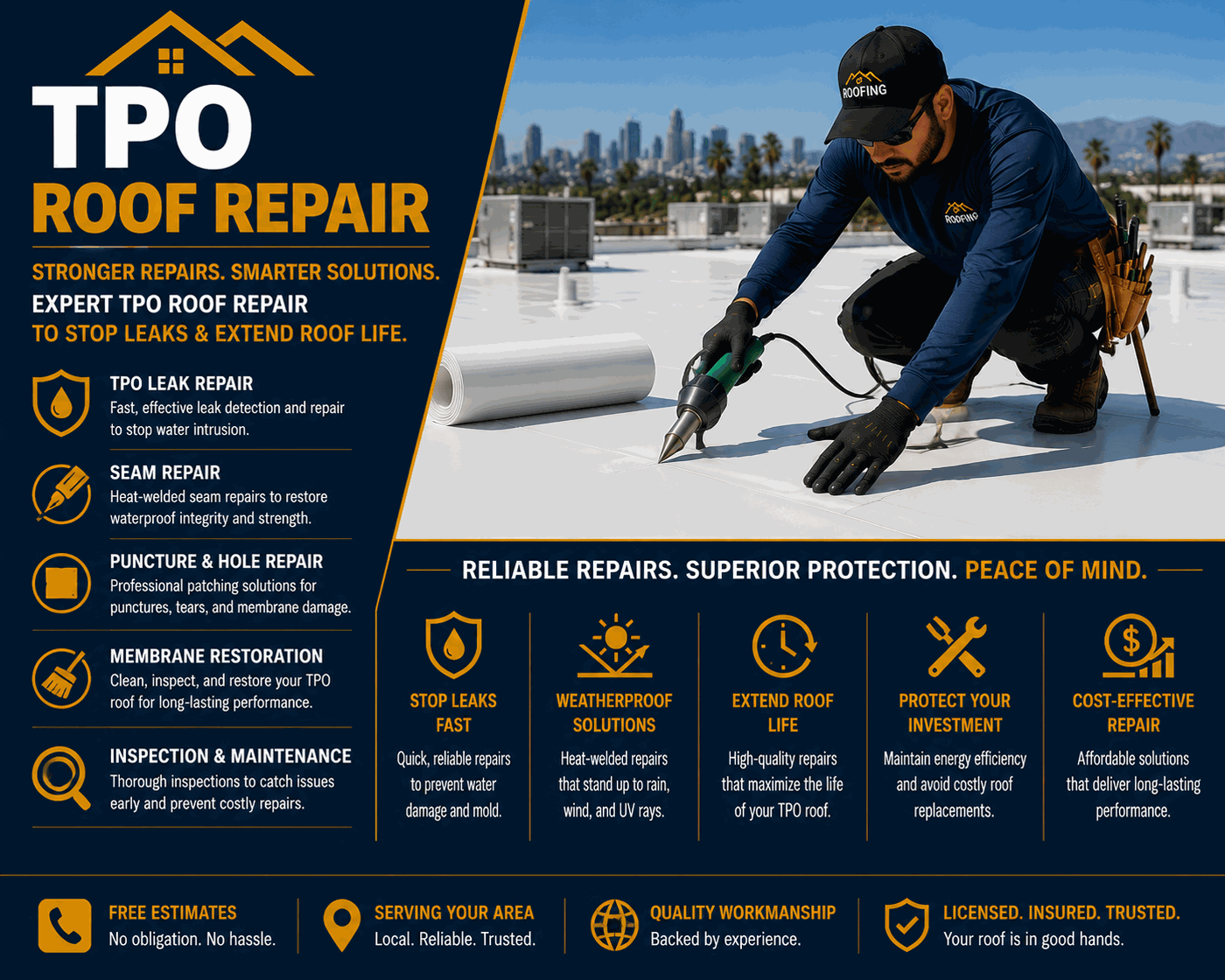 ​Fillmore TPO Roof Repair