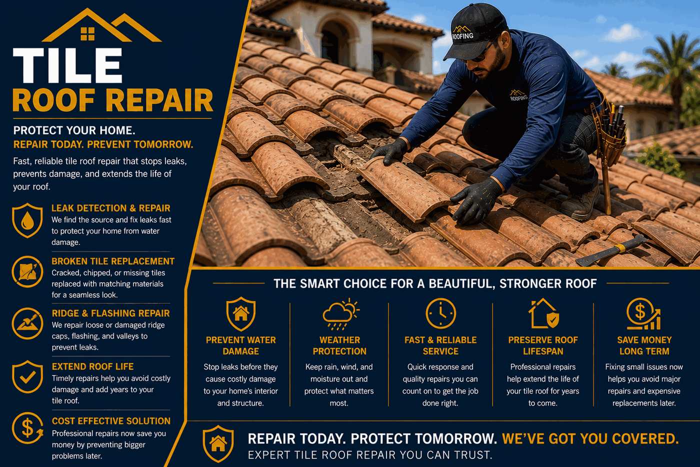 Huntington Beach Tile Roof Repair